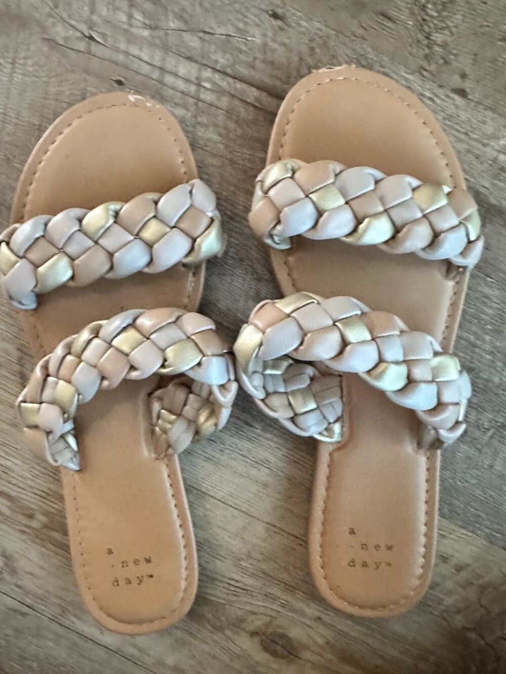 Gold Woven Sandals